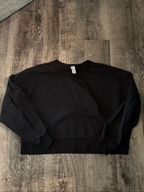 Lululemon Crewneck Cropped Sweatshirt - Black - Size 12